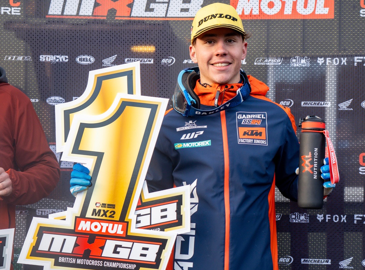 Gyan Doensen claims First Pro Win at Hawkstone for Gabriel SS24 KTM