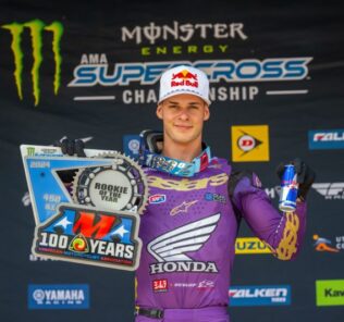Jett Lawrence becomes third rider ever to earn premier-class SX crown in rookie season with 2024 AMA Supercross Championship win