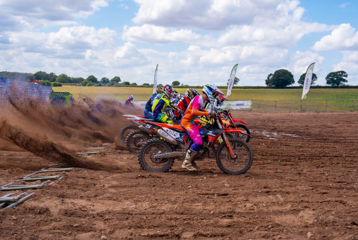 Riders in action during Round 3 of the 2026 Nora92 British Cup at Sherwood.