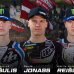 Latvia MXoN team 2026 with Pauls Jonass, Kārlis Alberts Reišulis and Jānis Mārtiņš Reišulis