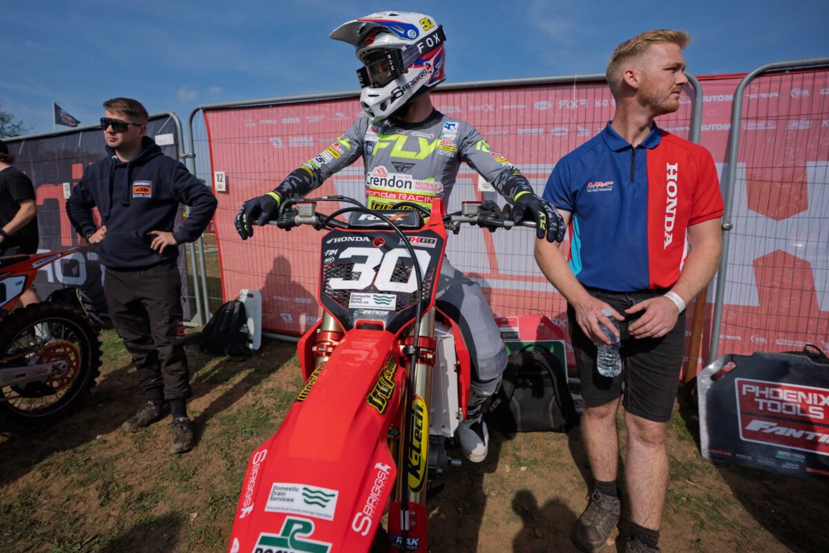 Charlie Richmond during his rookie MX2 season in the 2026 British Motocross Championship