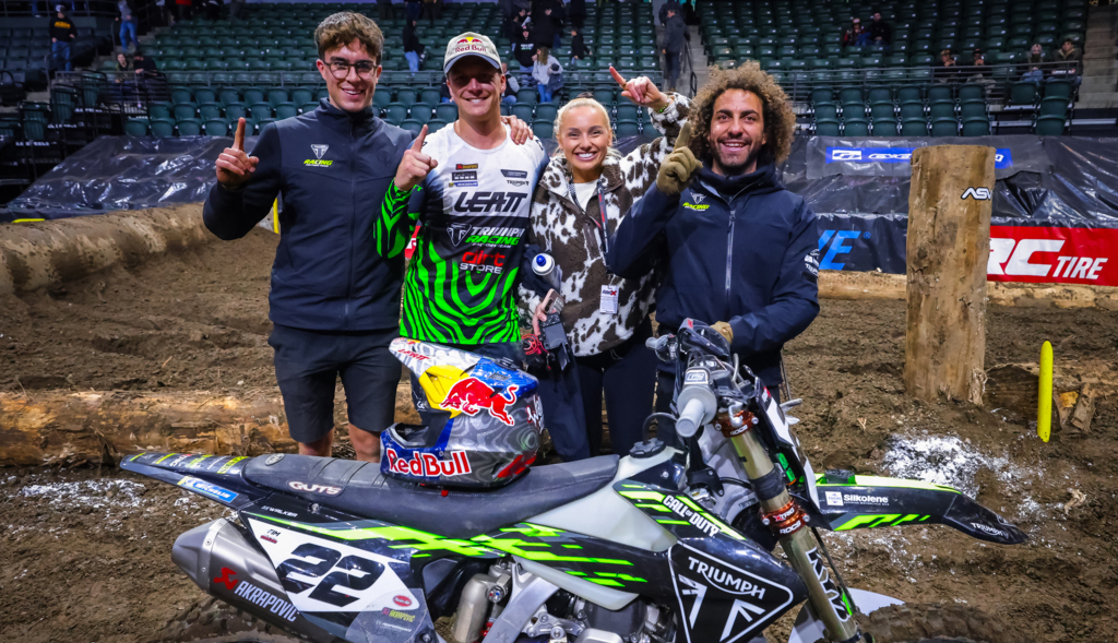 ny Walker delivers Triumph their first ever Indoor Enduro title!