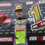Conrad Mewse races to a 1-1 victory at Duns in the 2026 British MX1 Championship