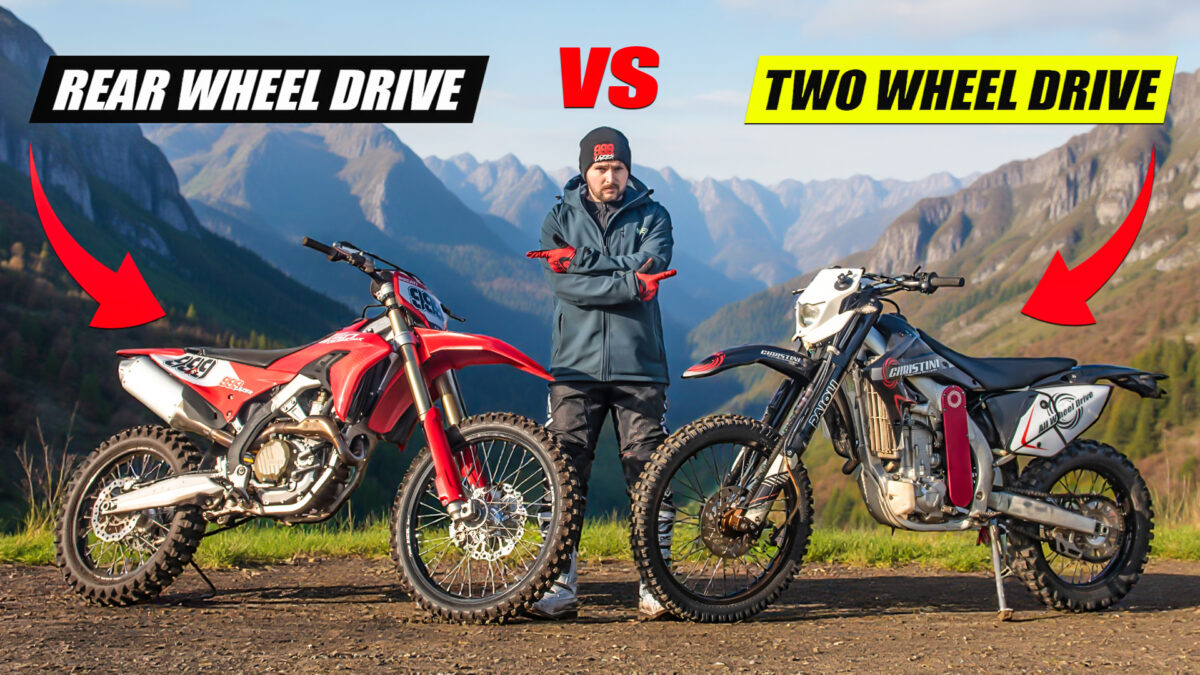 VIDEO: 2 Wheel Drive Dirt Bike vs Ordinary Dirt Bike