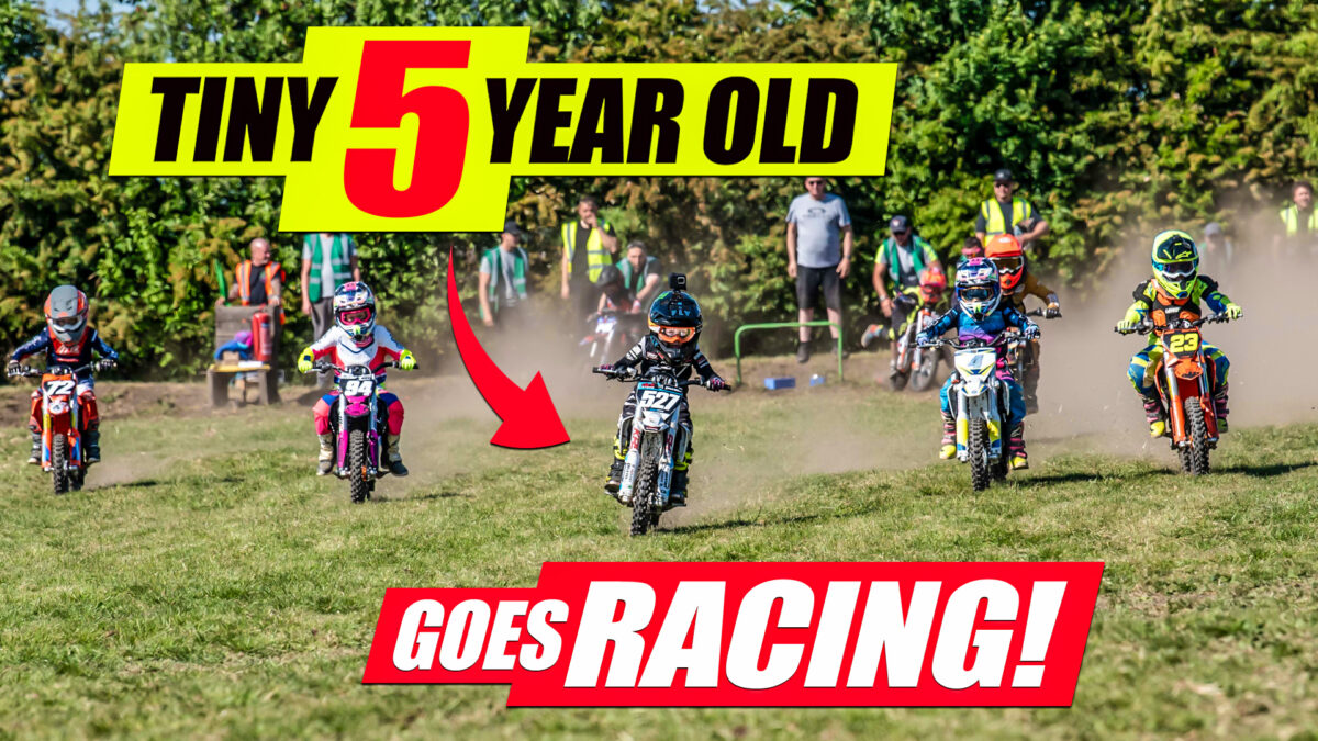 VIDEO: Tiny 5-Year-Old Cooper goes Racing with the Moto Mavericks