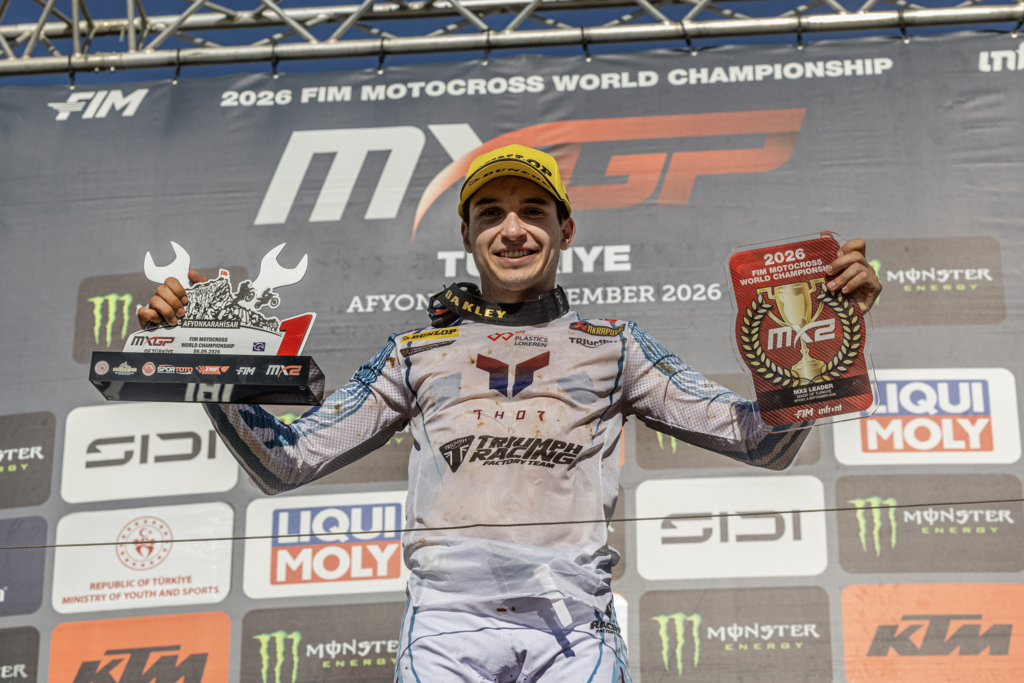 Guillem Farres racing for Triumph at the 2026 MXGP of Turkiye