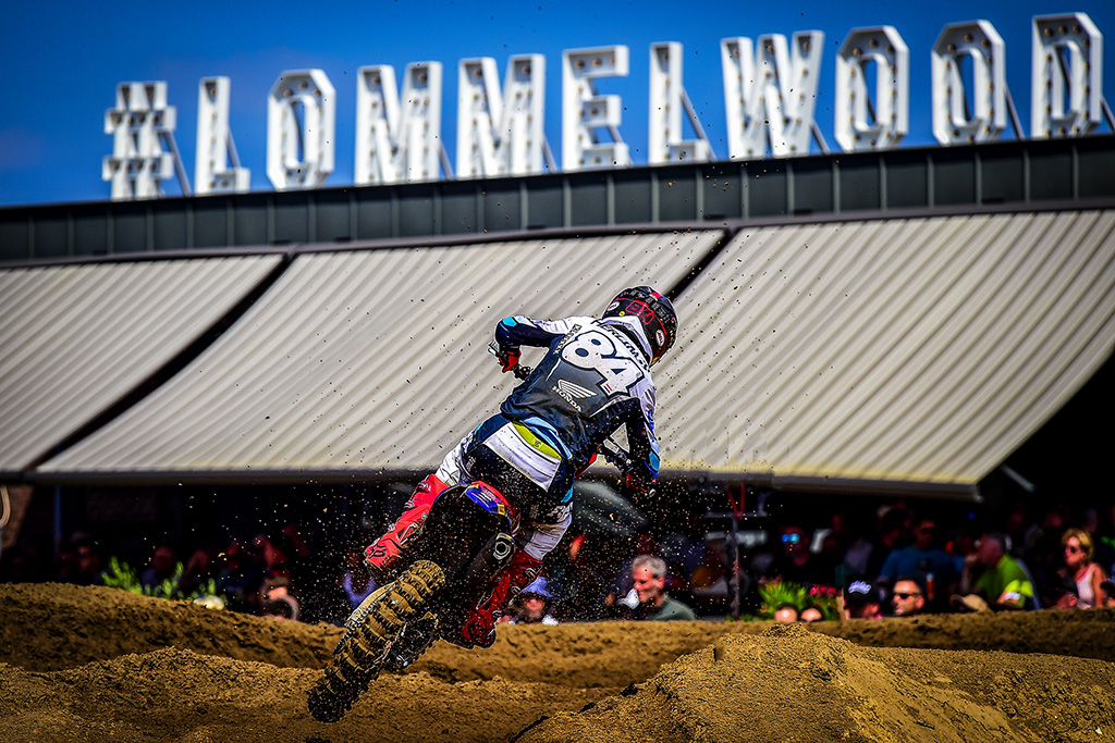 Jeffrey Herlings in action during the 2026 MXGP of Flanders at Lommel, where he claimed the overall Grand Prix victory.