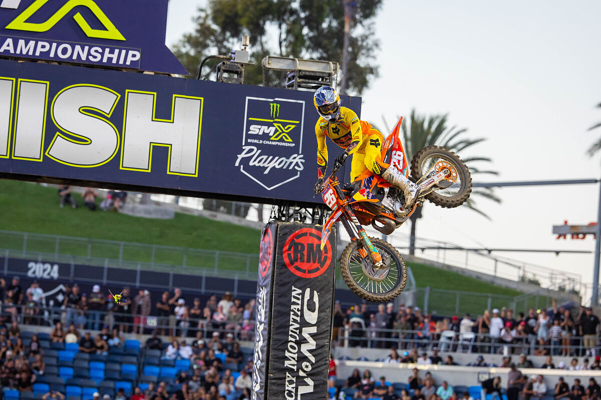 Jorge Prado racing at 2026 SMX Playoff 2 in Los Angeles
