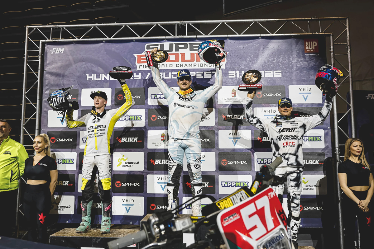 British SuperEnduro podium lock out in Budapest! 2026 SuperEnduro World Championship Round 4 - Race Report