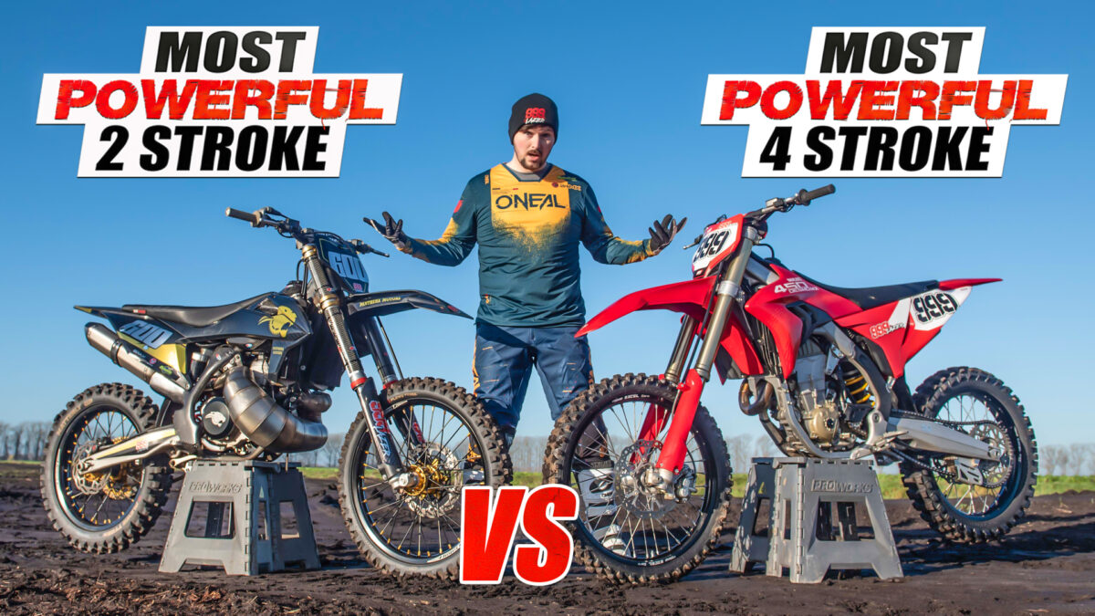 VIDEO: Most Powerful 2 Stroke vs Most Powerful 4 Stroke Dirt Bike!
