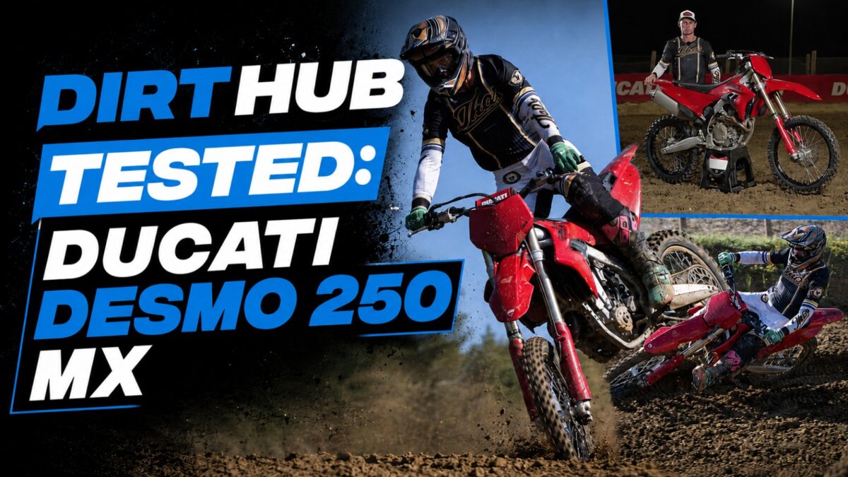 Ducati Desmo250 MX test with Dirt Hub test rider Callum Gordon