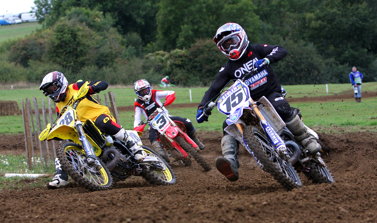 Riders in action at Farleigh Castle ahead of the 2026 Farleigh Castle Vets MX
