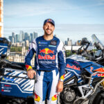 Sam Sunderland sets off on his round-the-world motorcycle record attempt