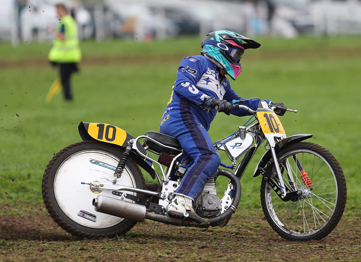 Leamington Landslide 2026 grasstrack event featuring the ACU British Classic Championship
