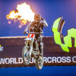 Max Anstie racing at the 2026 World Supercross opener in Calgary