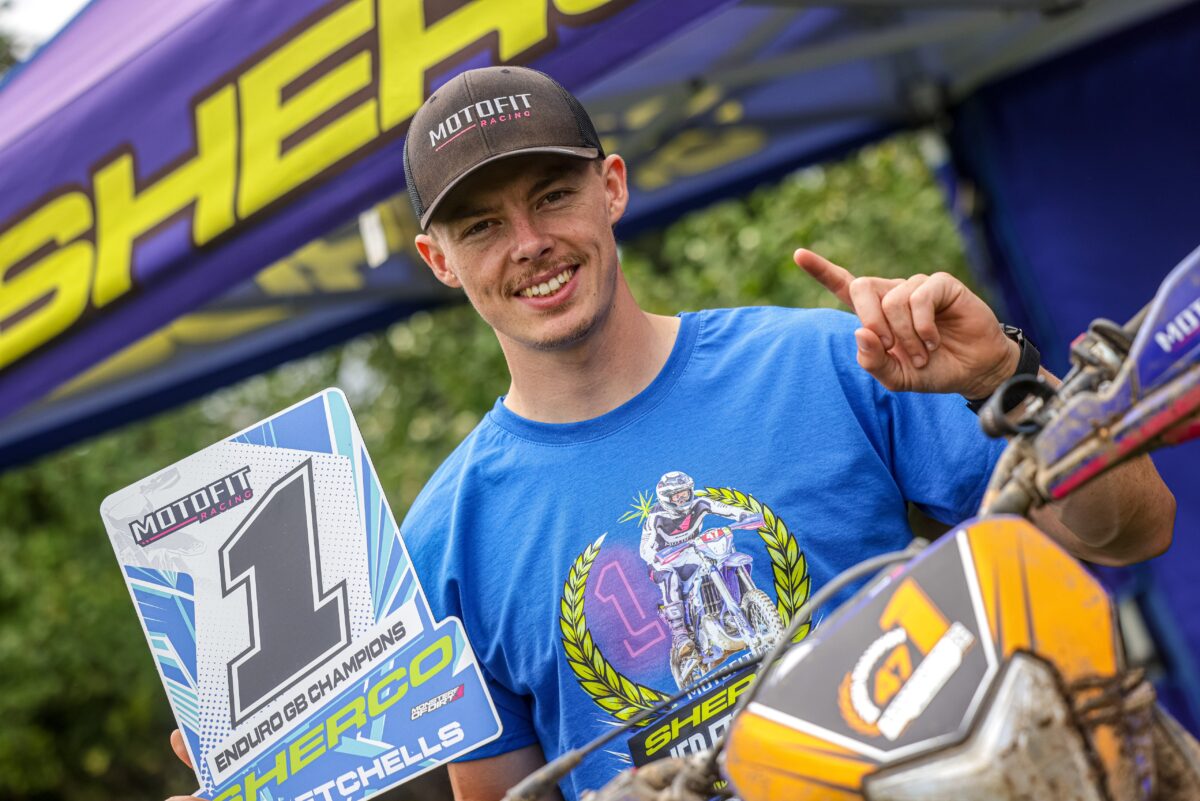 Jed Etchells racing at the Hundred House Enduro where he secured the 2026 EnduroGB Elite Championship