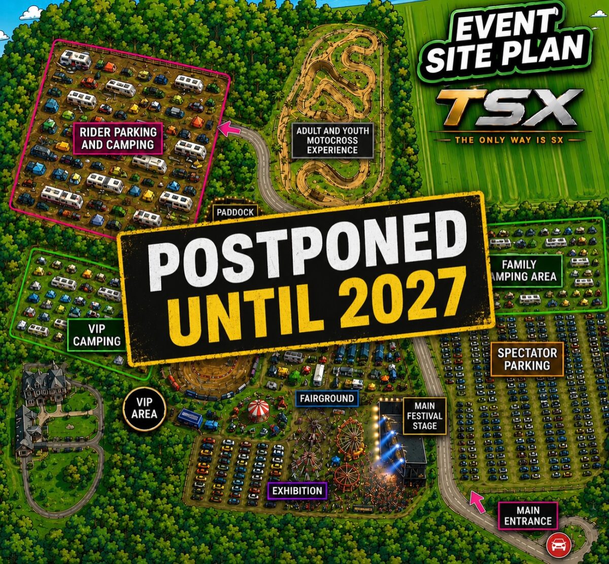 The Only Way is SX Supercross postponed until 2027