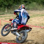 David Knight riding the Ducati Desmo450 EDS ahead of its FIM EnduroGP World Championship debut at the EnduroGP of Wales.