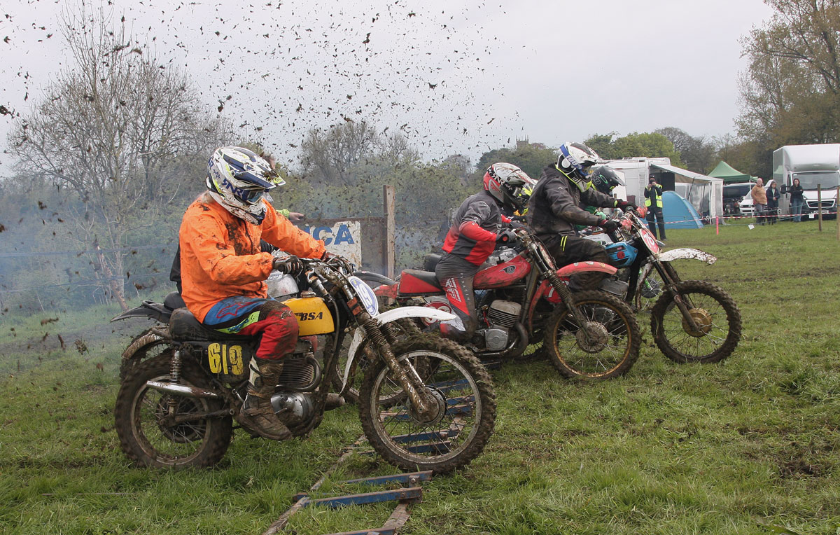 Club Secretary No 78 Philip Nicholls gets a flyer out of the gate in the opening over 60's Championship race.