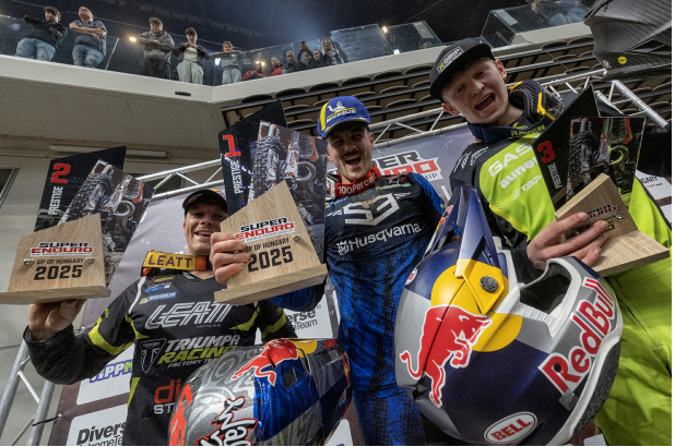 Bolt leads another British podium clean sweep at 2025 SuperEnduro round in Hungary